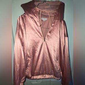 PINK CHROME BOMBER JACKET